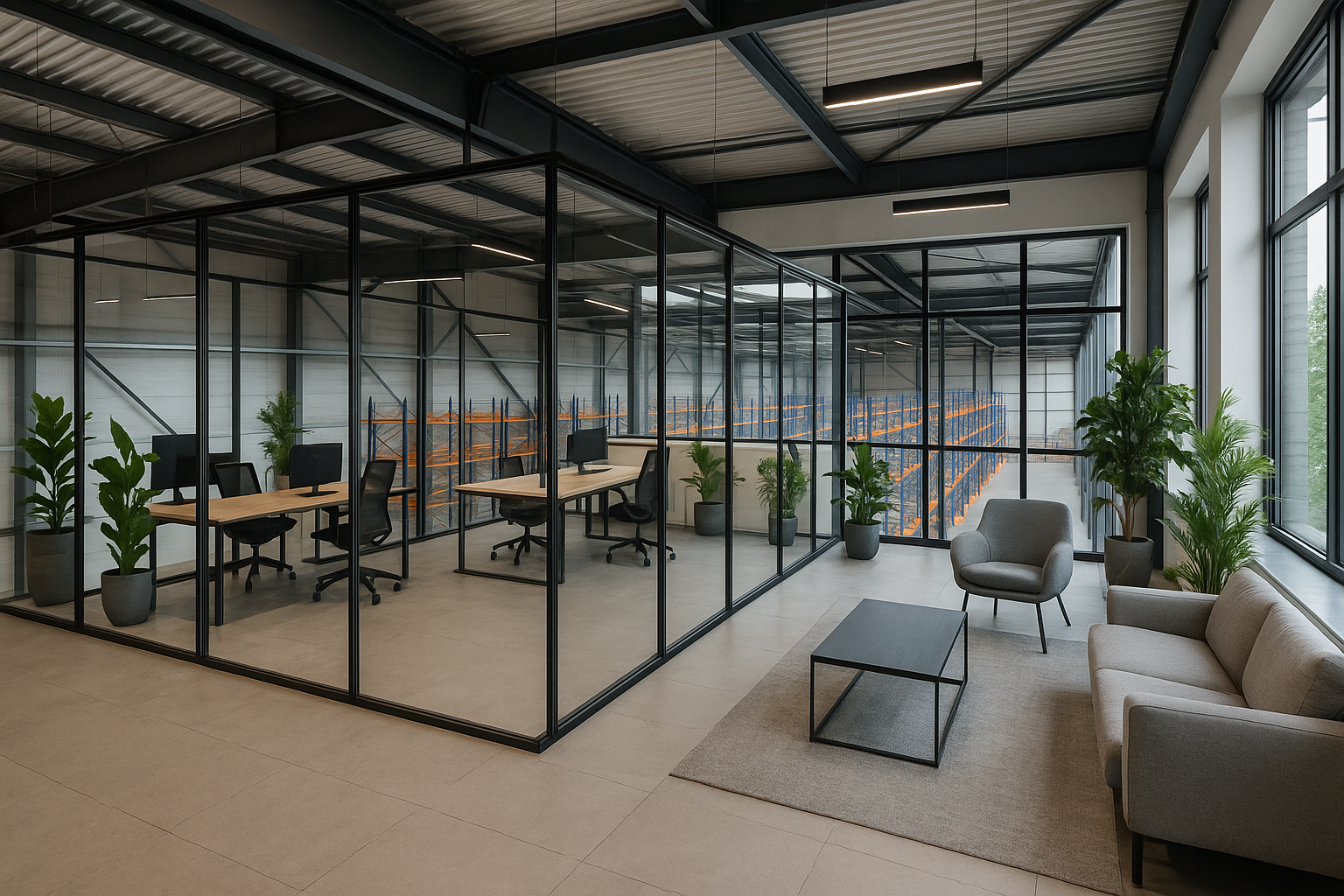 Hala magazynowa z biurem — antresola, instalacje i koszty